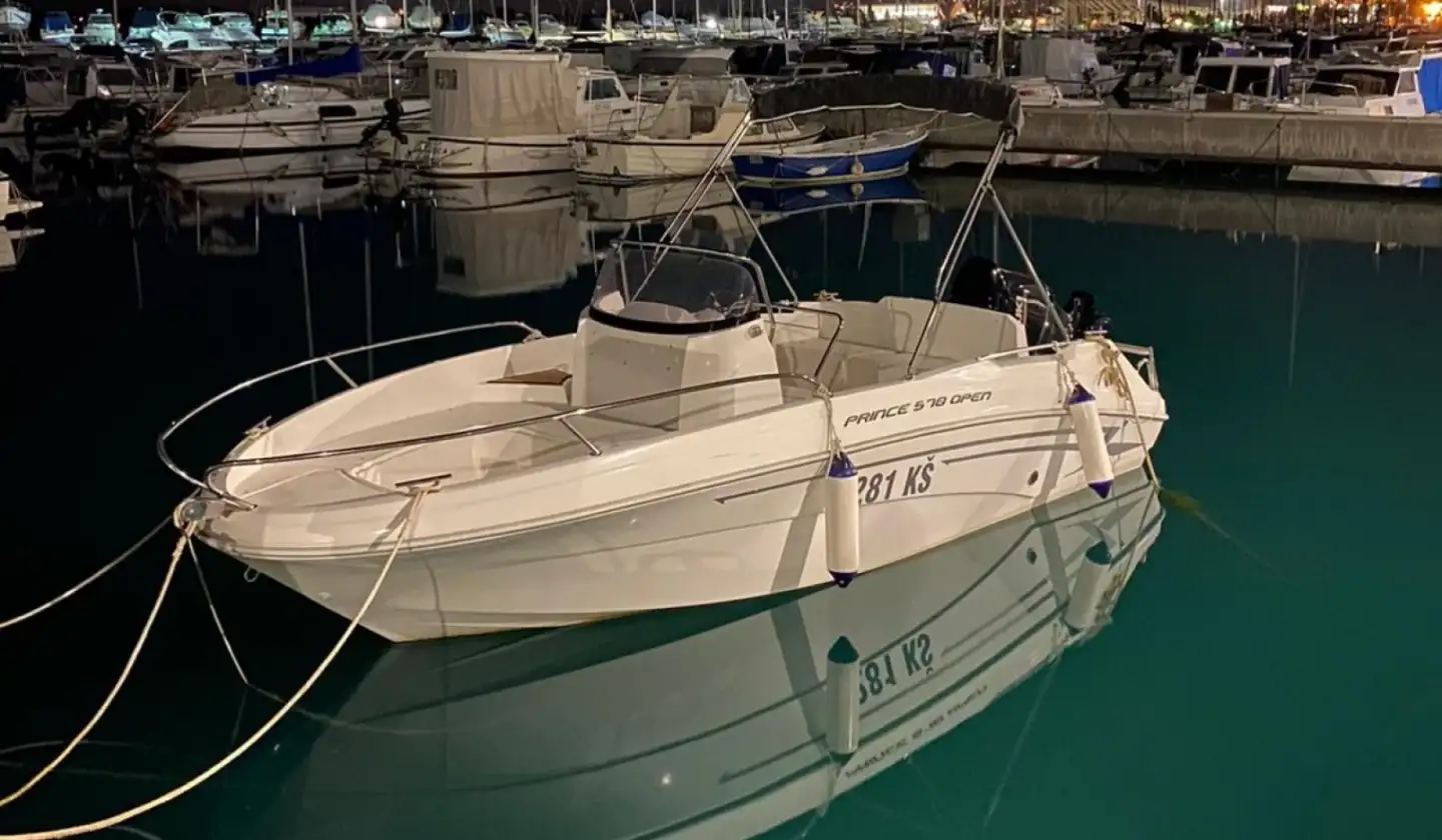 Prince 570 Open Boat Rental in Split Croatia – Affordable Bareboat Charter